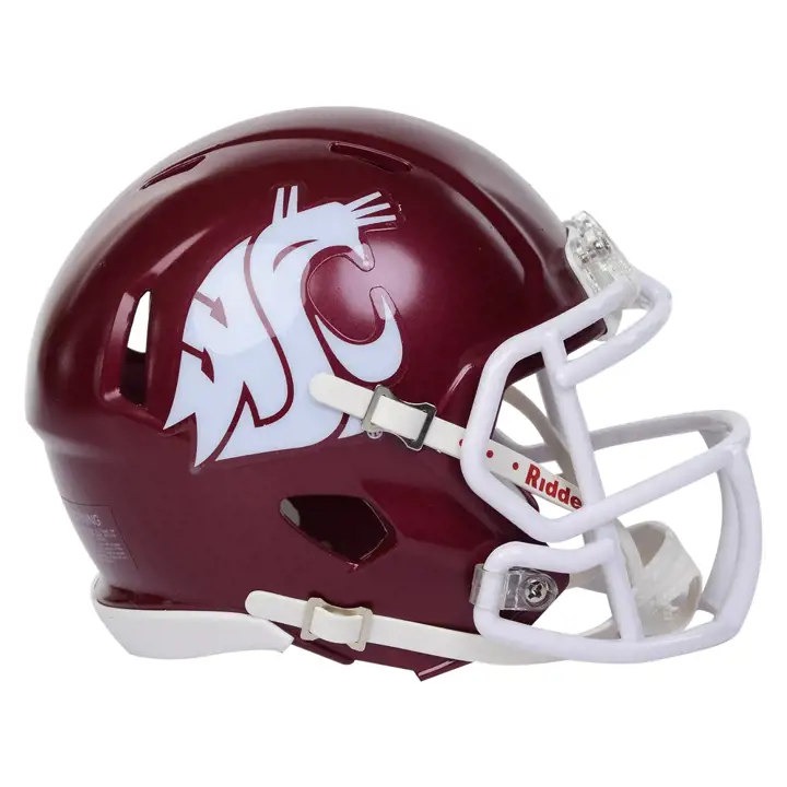 Mini casque de football américain Washington State – bordeaux/blanc