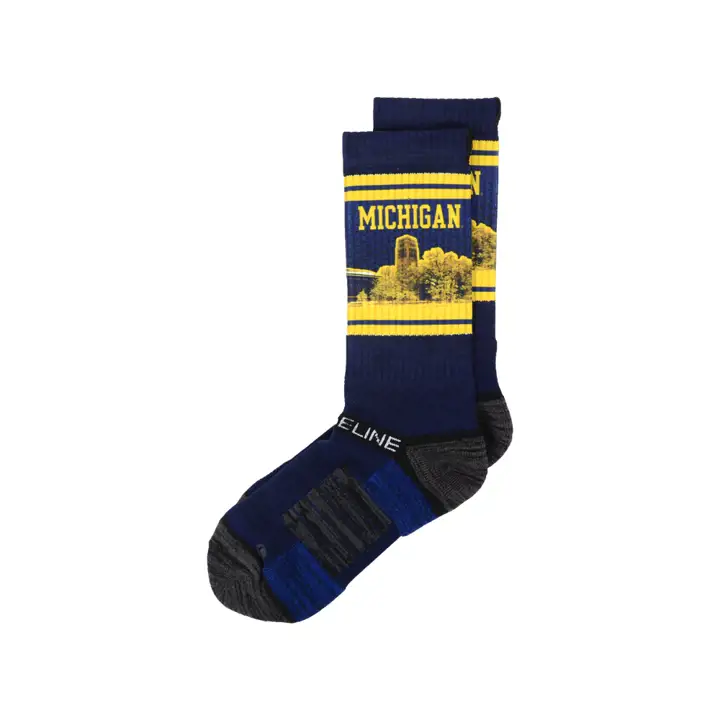 Michigan Wolverines NCAA Strideline Campus Stadium Chaussettes  NAV