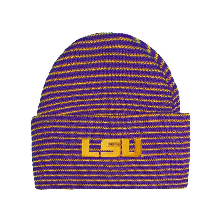 LSU NCAA NB Bonnet Tricot Rayé pur/gl