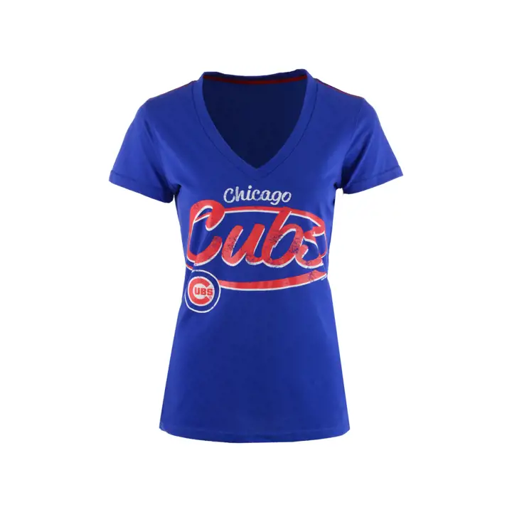 T-shirt femme MLB Chicago Cubs pour match à l'extérieur 17  RBL