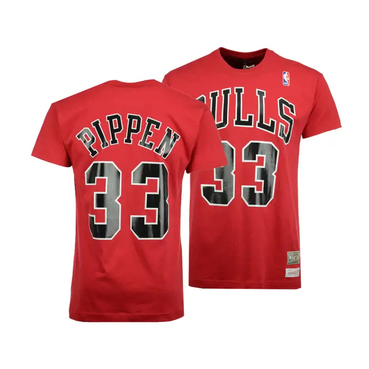 T-shirt joueur BULLS NBA M&N HWC Pippen rouge