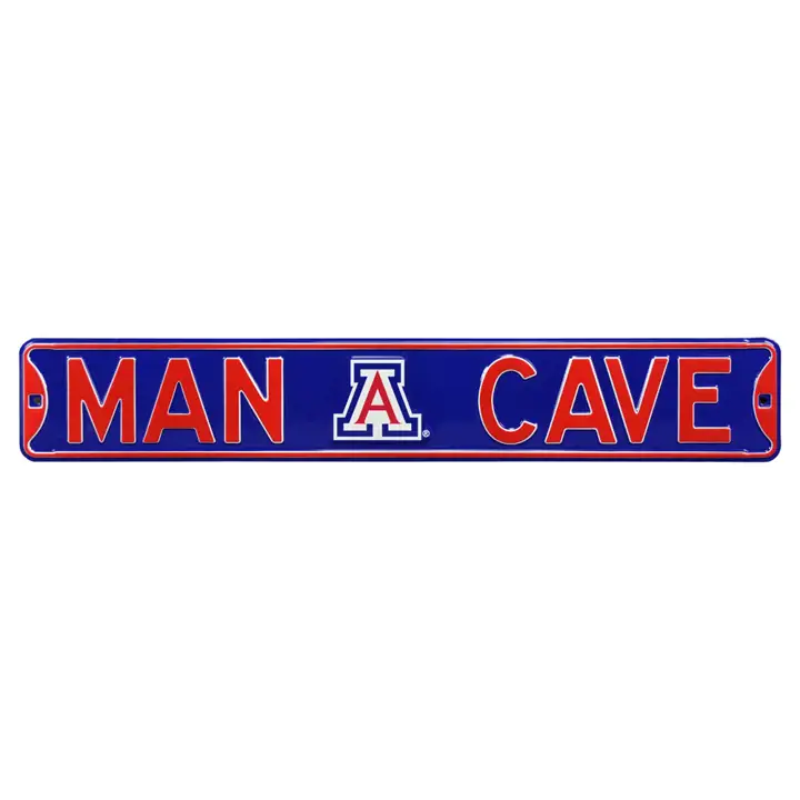 Pancarte de rue authentique Arizona Wildcats - Cave d'homme marine