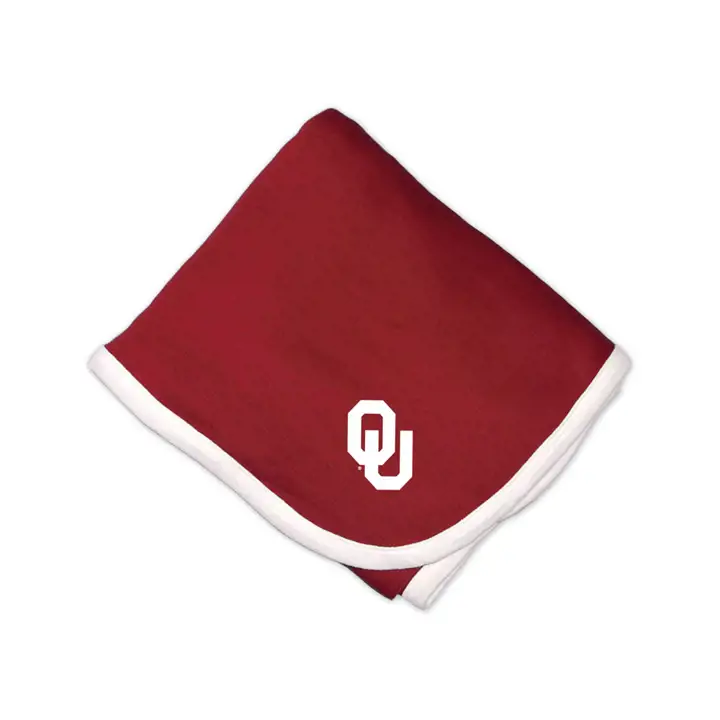 Couverture bébé NCAA Oklahoma rouge cramoisi/blanc