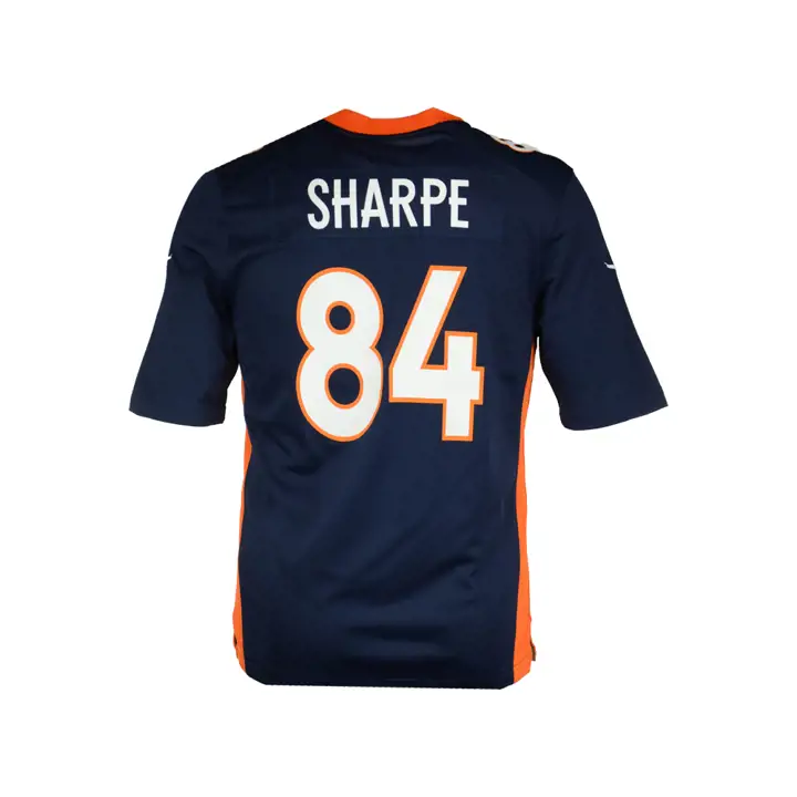 BRONCOS NFL Maillot de joueur retraité Sharpe #84 marine/orange