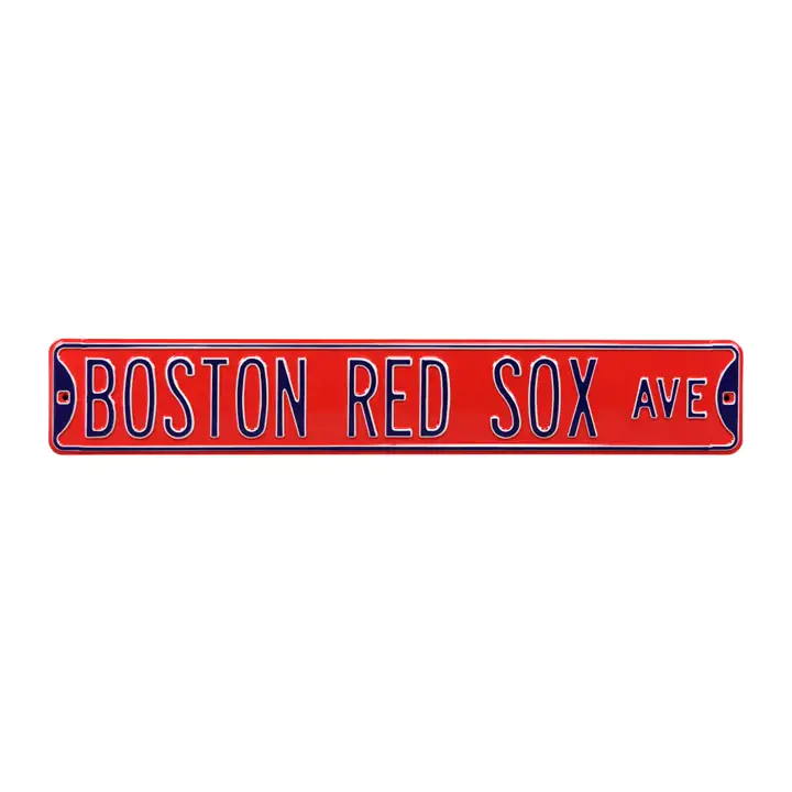 Panneau de rue authentique Boston Red Sox - Avenue bleu marine