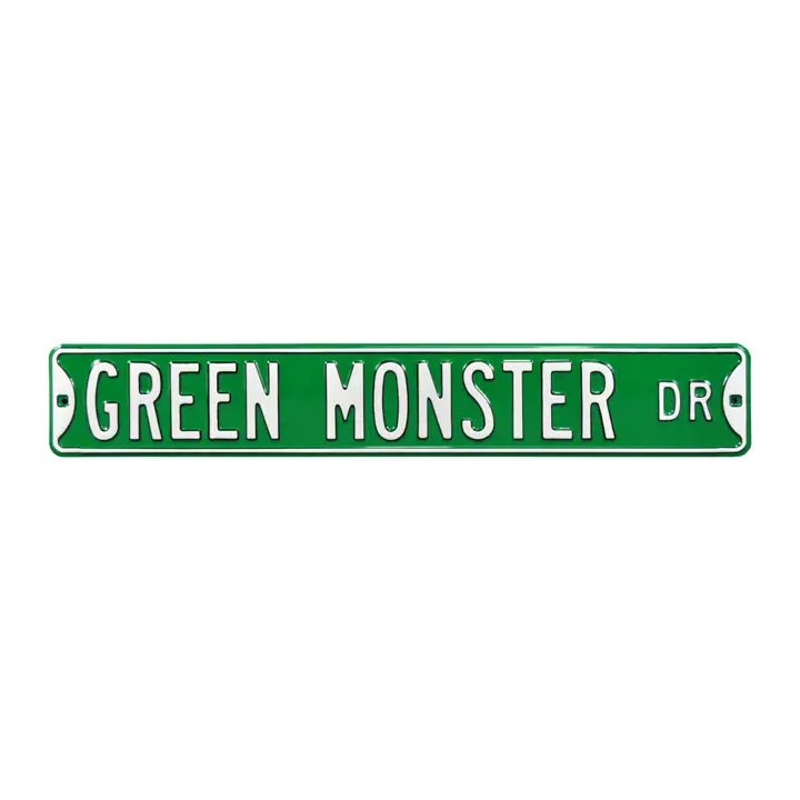 Panneau de rue authentique des Boston Red Sox - Route verte