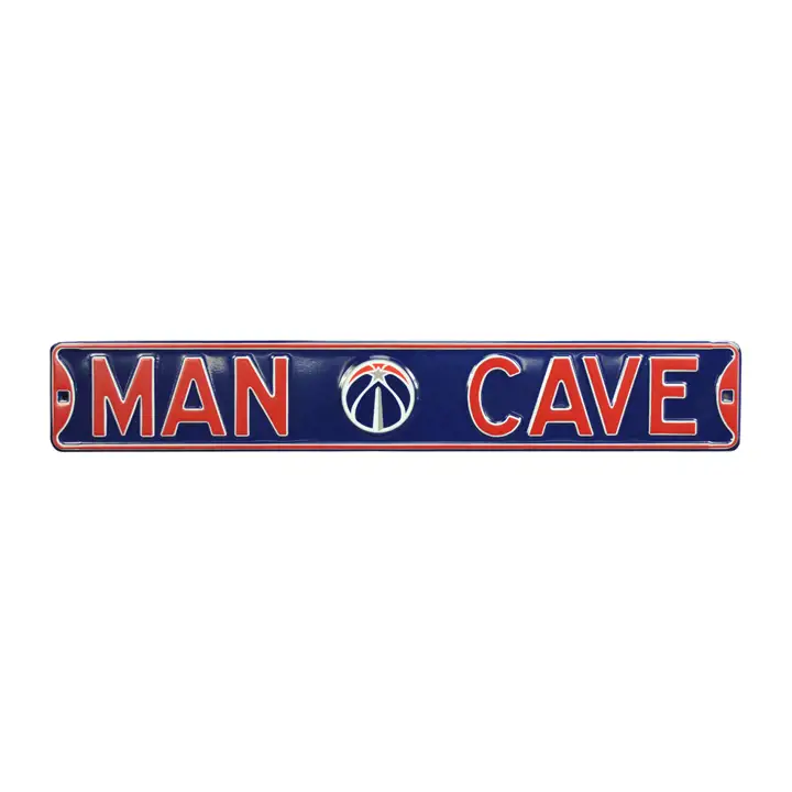Panneau de rue authentique Washington Wizards - Grotte d'homme marine