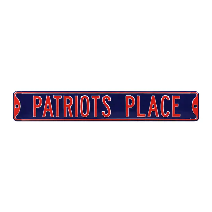 Panneau de rue authentique des New England Patriots - Série Stade