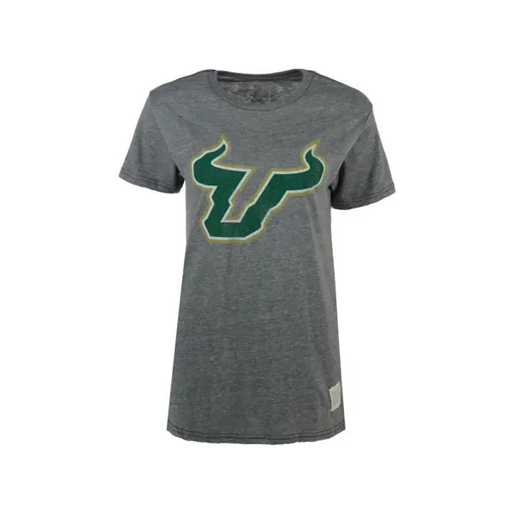 T-shirt en tissu mélangé à logo NCAA S. Florida 16  Gris chiné
