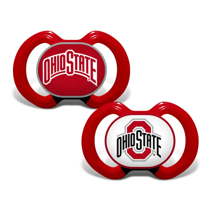 Sucette Ohio State Buckeyes Paquet de 2 ROUGE
