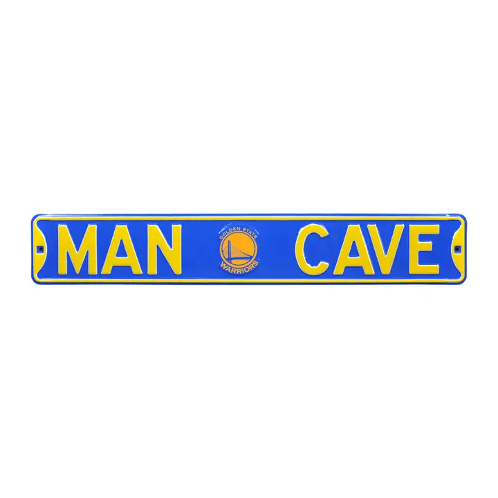 Panneau routier authentique WARRIORS - Bleu, pour caverne d'homme