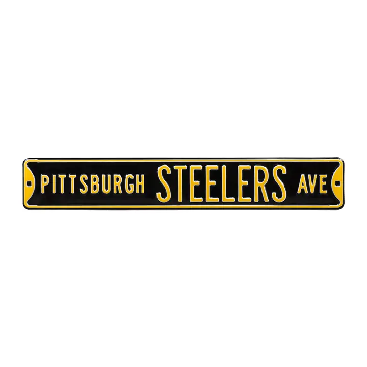STEELERS Plaque de rue authentique - Avenue jaune