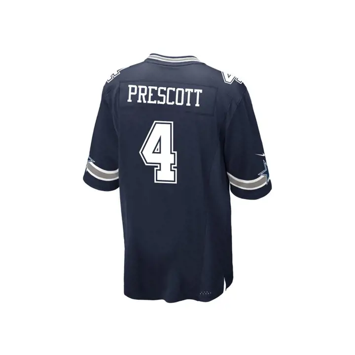 Maillot de match NFL pour jeune Cowboys Dak Prescott marine