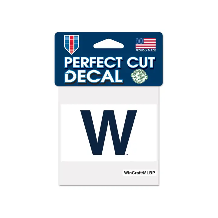 "Décalque découpé CUBS 4x4 - Couleur « W » blanc/marine"