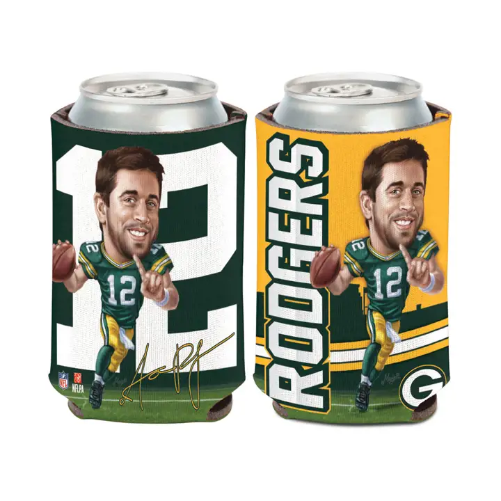 PACKERS Caricature Coozie Rodgers Ast
