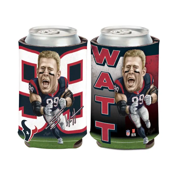 Texans Caricature Coozie Watt noir