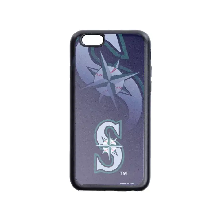 Coque double protection Seattle Mariners pour iPhone 7 marine/noir