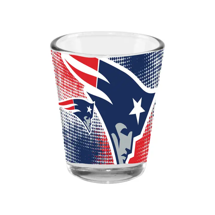 Verre de collection transparent New England Patriots 2oz Fade Away