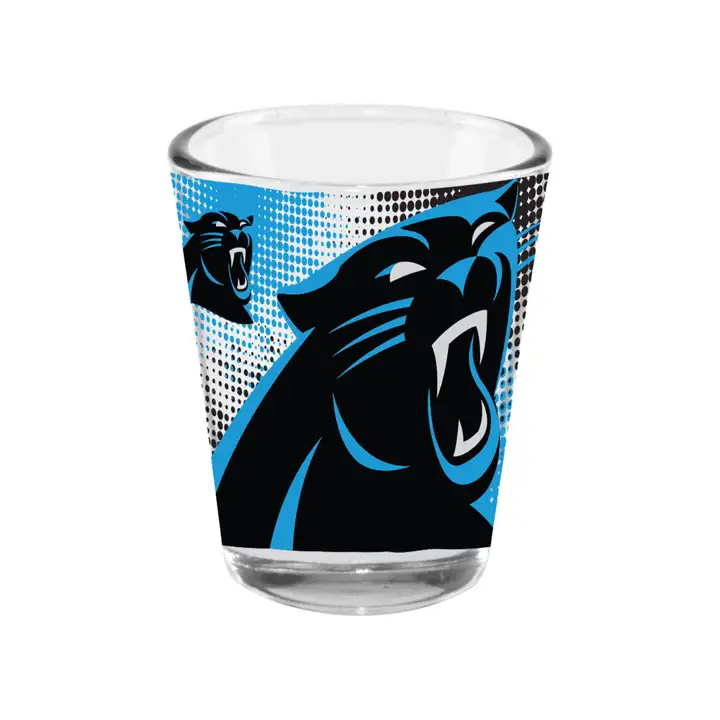 Carolina Panthers Verre Collector 2oz Fade Away  TRANSPARENT