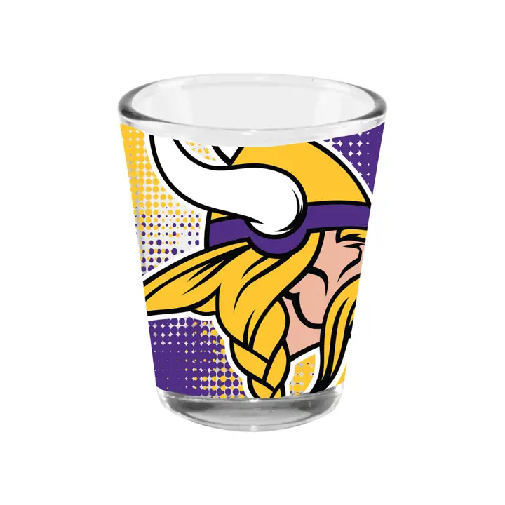 Verre de collection Minnesota Vikings 2oz Fade Away  TRANSPARENT