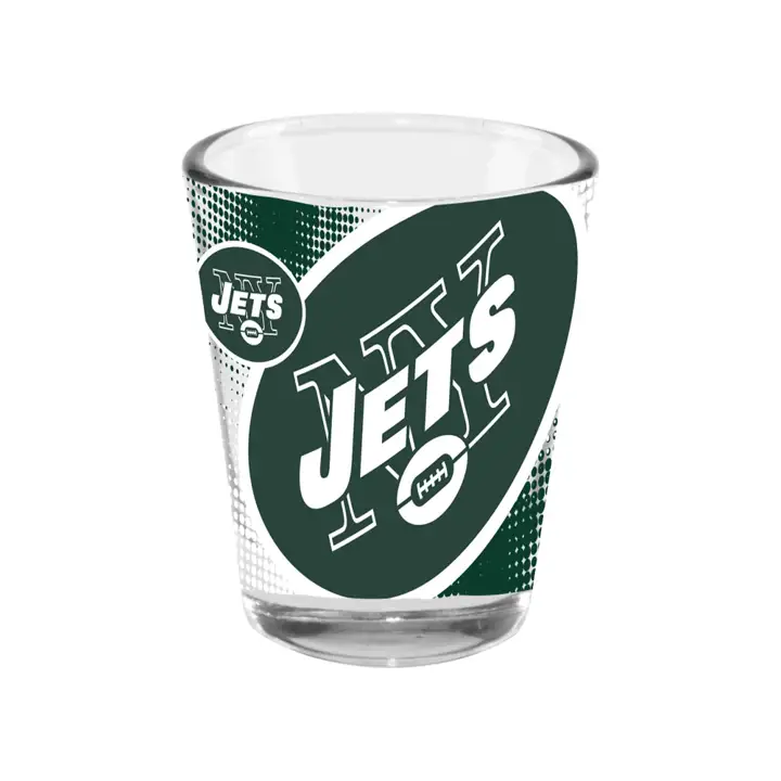 Verre collector New York Jets 59 ml avec logo dégradé Transparent