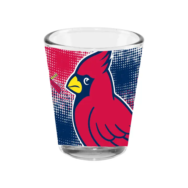 Verre de collection St. Louis Cardinals 2oz, dégradé, transparent