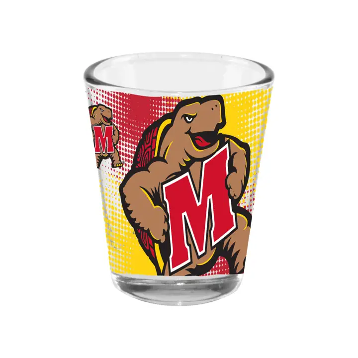 Verre de collection 2 oz Maryland Terrapins "Fade Away" - Transparent