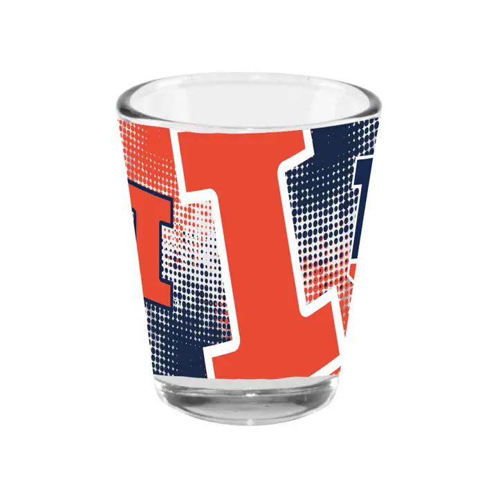 Verre collector Illinois Fighting Illini 2 oz. Fade Away  CLEA