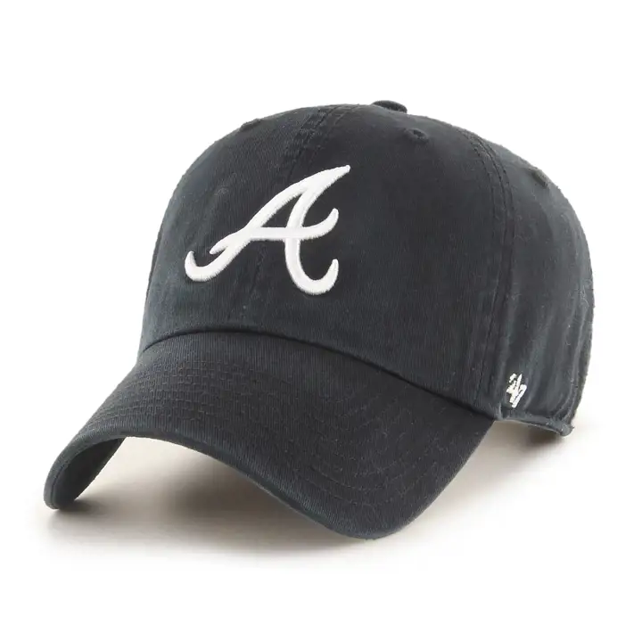 Casquette '47 Clean Up MLB Atlanta Braves noire/blanche
