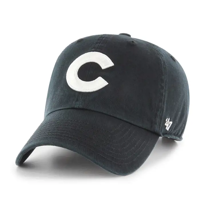 Casquette ajustable MLB Chicago Cubs '47 Clean Up noire/blanche