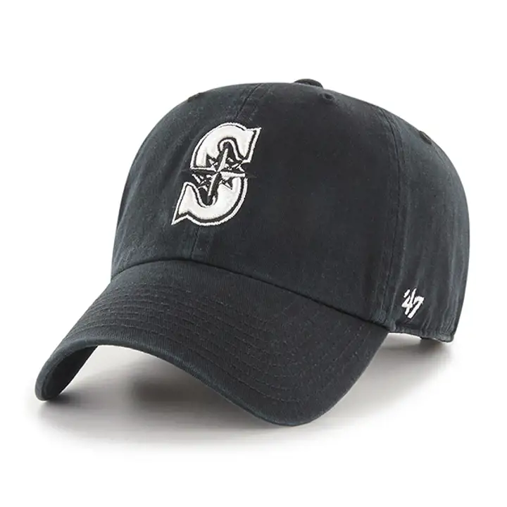 Casquette Seattle Mariners MLB Noire/Blanc '47 Clean Up Noire