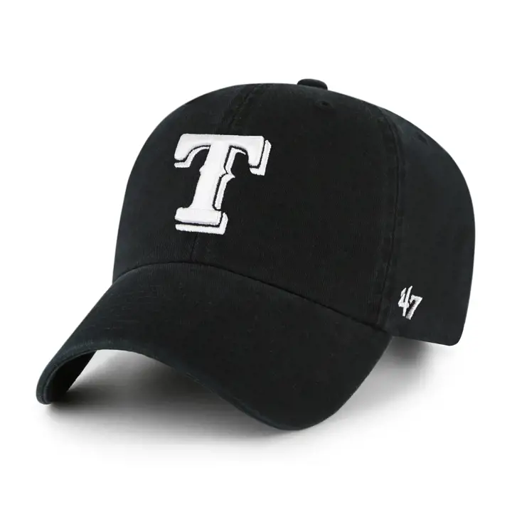Texas Rangers MLB Noir/Blnc '47 Clean Up NOIR