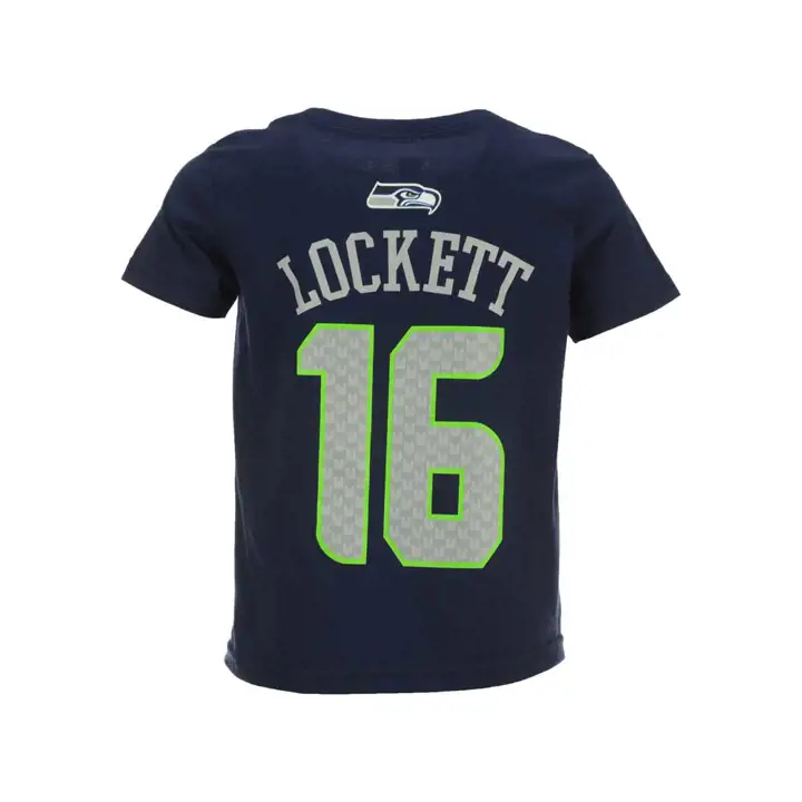 T-shirt joueur SEAHAWKS NFL enfant Lockett bleu marine