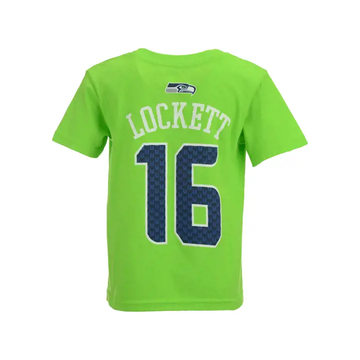 T-shirt Enfant SEAHAWKS NFL Joueur Principal Lockett Citron Vert