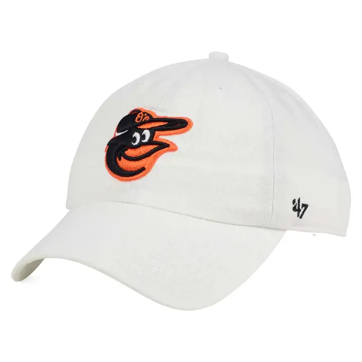 Casquette '47 Clean Up MLB des Baltimore Orioles, couleur blanche