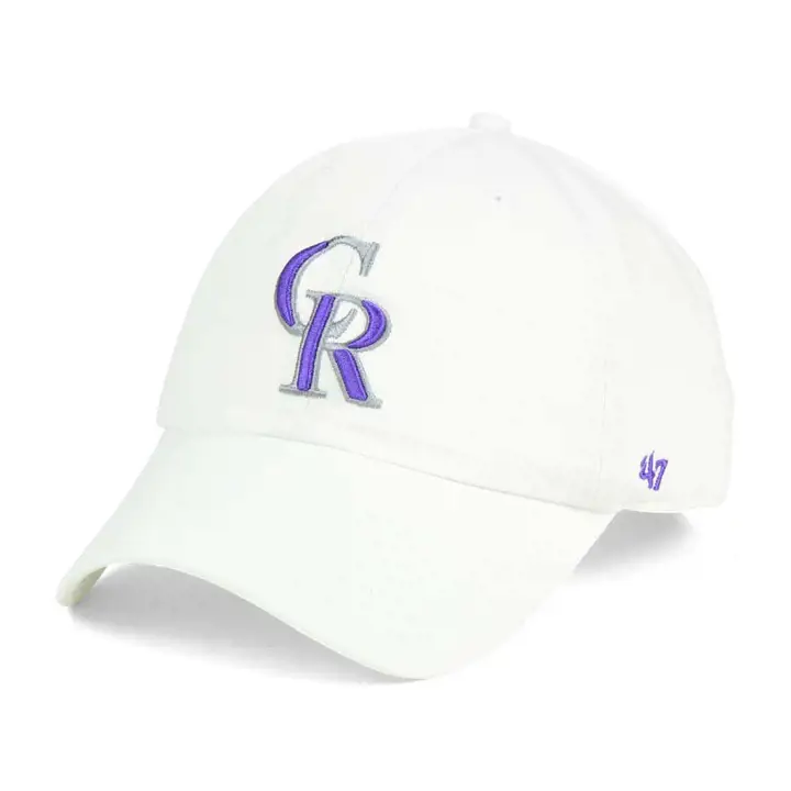 Casquette MLB Colorado Rockies blanche '47 Clean Up WHT