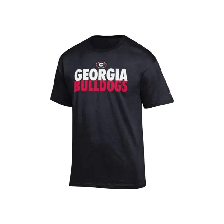 T-Shirt Georgia 2F NCAA CP Verb Stack Noir