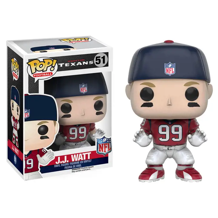Figurine POP! Vinyl des Texans - Vague 3 Watt bleu marine/rouge/blanc