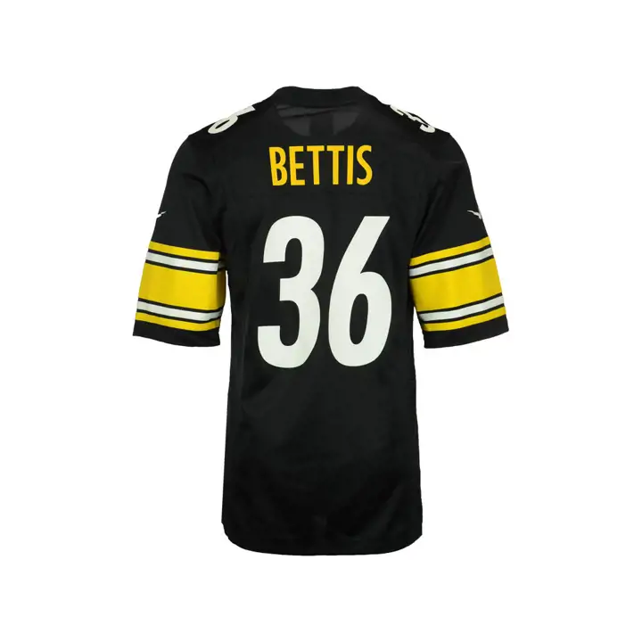 Maillot de match NFL Steelers pour jeune, joueur retraité, Bettis, noir