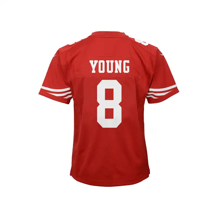 Maillot de match NFL 49ERS pour jeune joueur retraité Young rouge