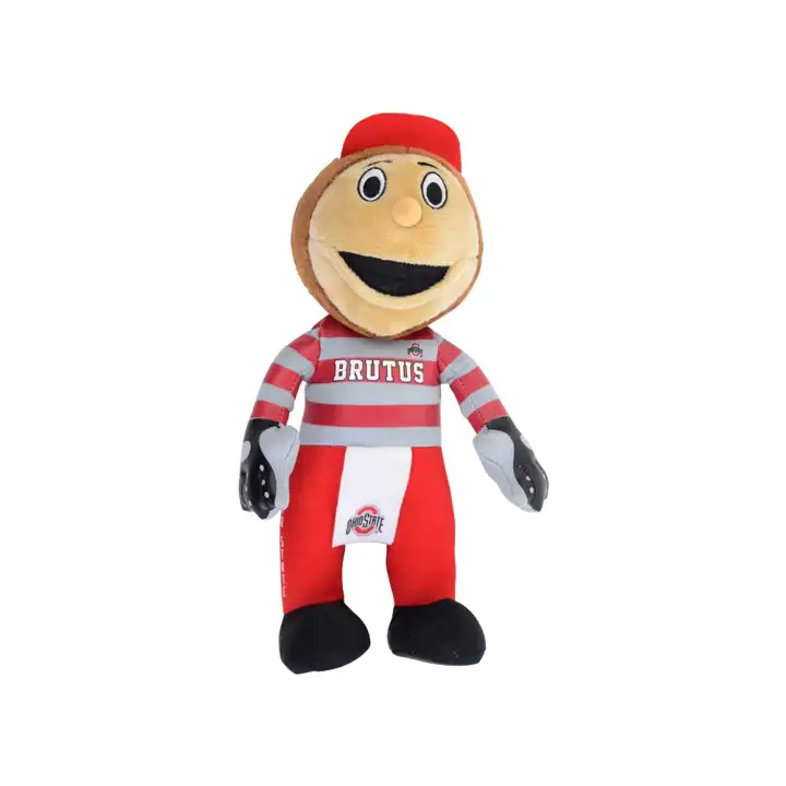 Ohio St B Brutus Buckeye Peluche 10 po rouge/gris