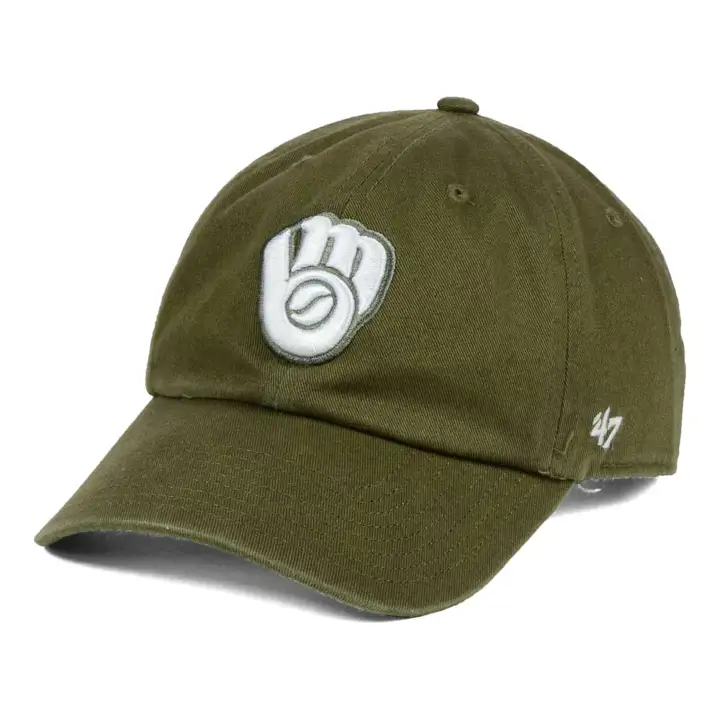 Casquette '47 Clean Up MLB Milwaukee Brewers olive/blanc