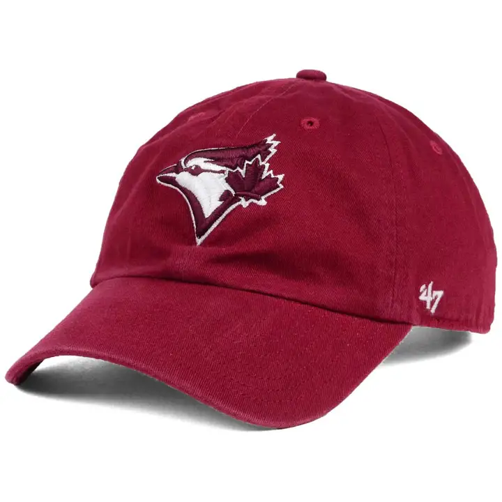 Casquette Toronto Blue Jays MLB « Clean Up » de '47, rouge foncé/blanc