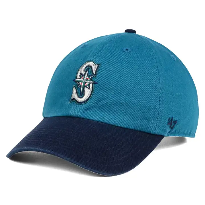 "Casquette « S » Clean Up '47 des Mariners de la MLB, turquoise/marine"