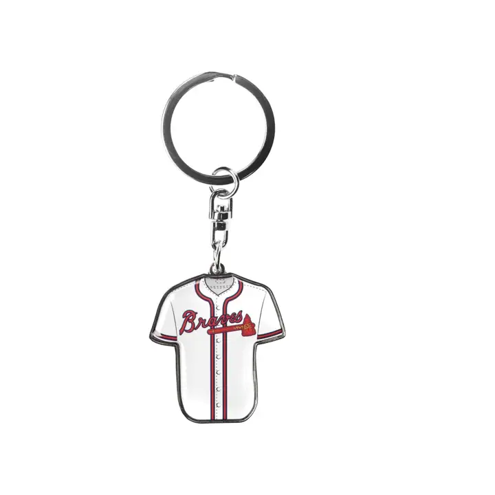 Porte-clés rotatif maillot Atlanta Braves argent