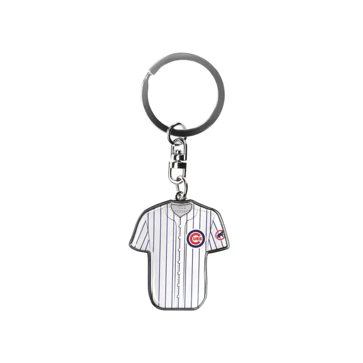 Porte-clés rotatif Chicago Cubs Jersey argenté