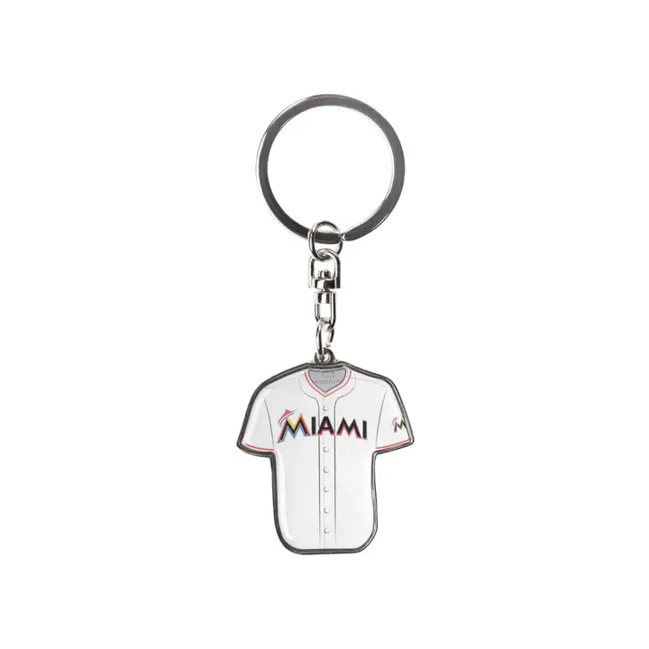 Porte-clés rotatif maillot Miami Marlins argent