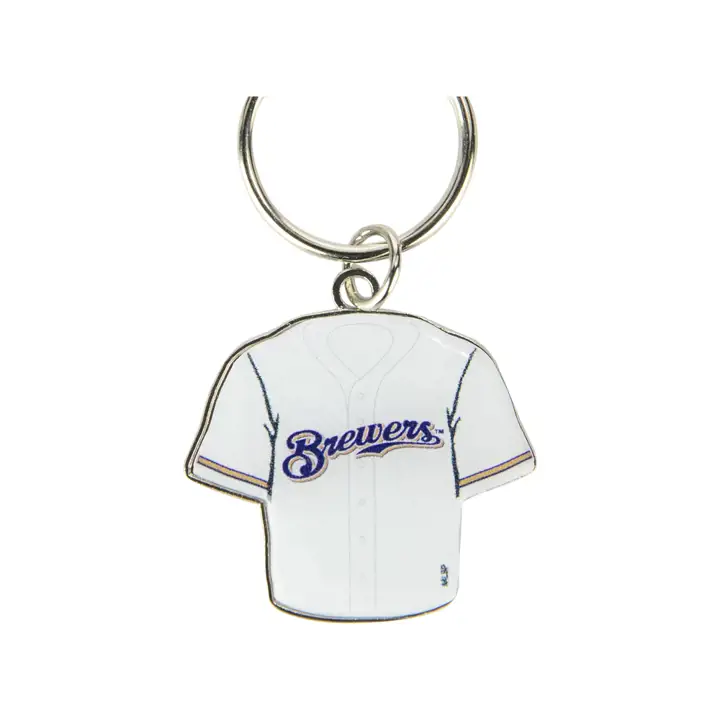 Porte-clés rotatif maillot Milwaukee Brewers argenté