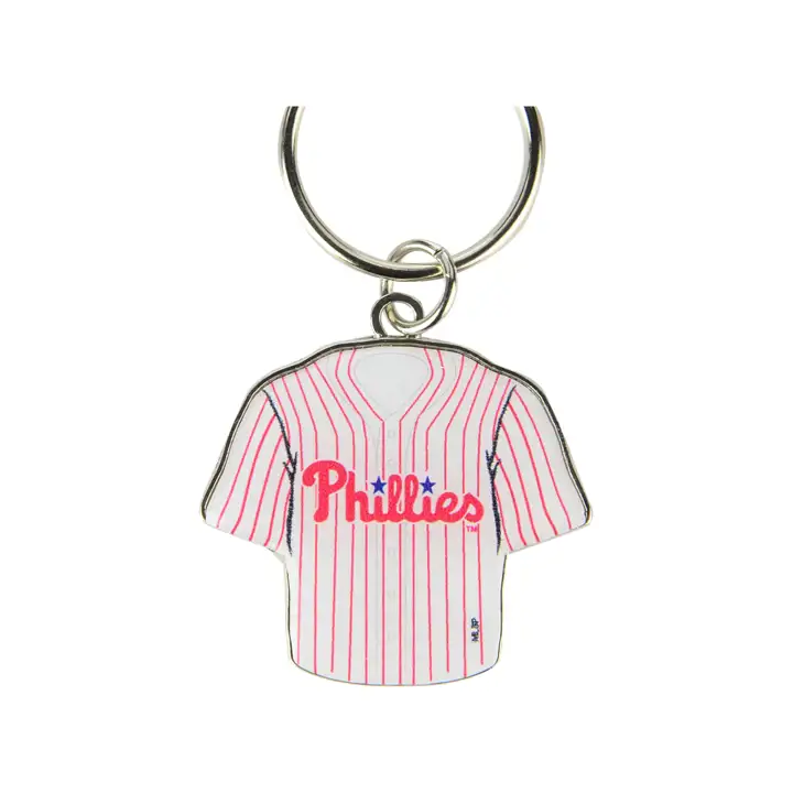 Porte-clés Phillies de Philadelphie avec maillot tournant, argent