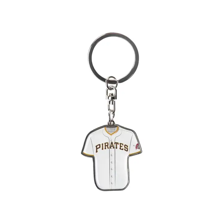 Porte-clés rotatif du maillot des Pirates de Pittsburgh argenté